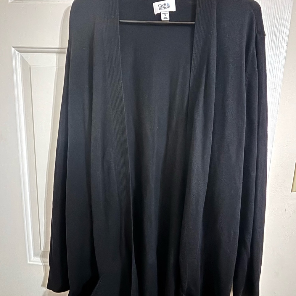 Croft & Barrow Classic Black Cardigan
